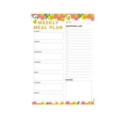 60 Sheets Meal Planner for Fridge, Magnetic Meal Planner and Grocery List, Weekly Meal Planner with Tear off Shopping List for Meal Planning and Shopping, 7x10'' Flower Design